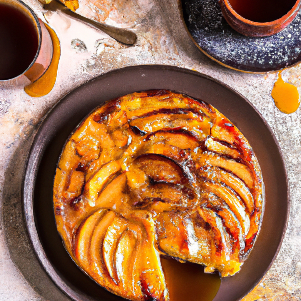 Apple Pie Cake With Rum Butter Sauce