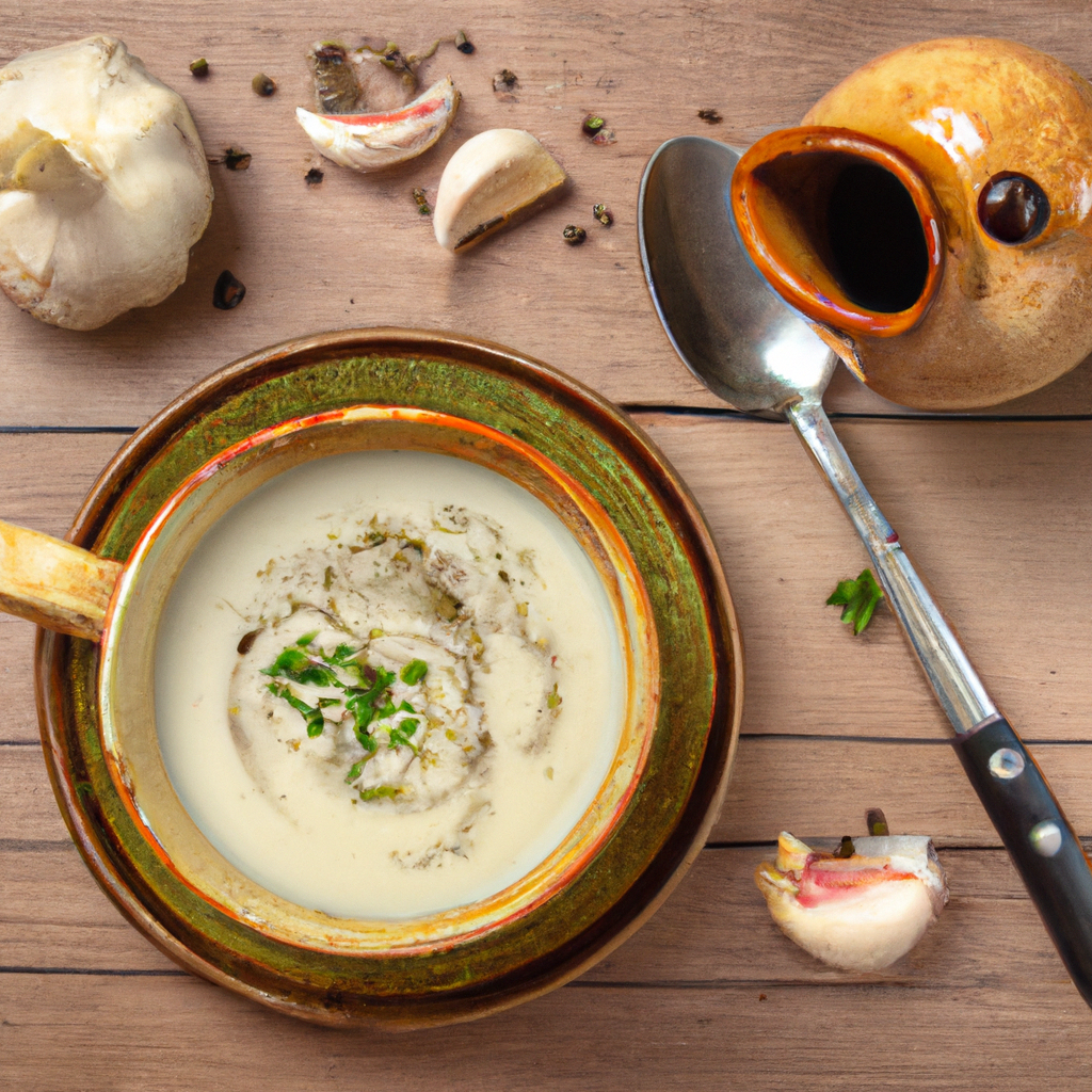 Baked Garlic Soup