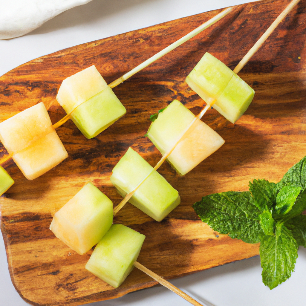 Skewered Cantaloupe