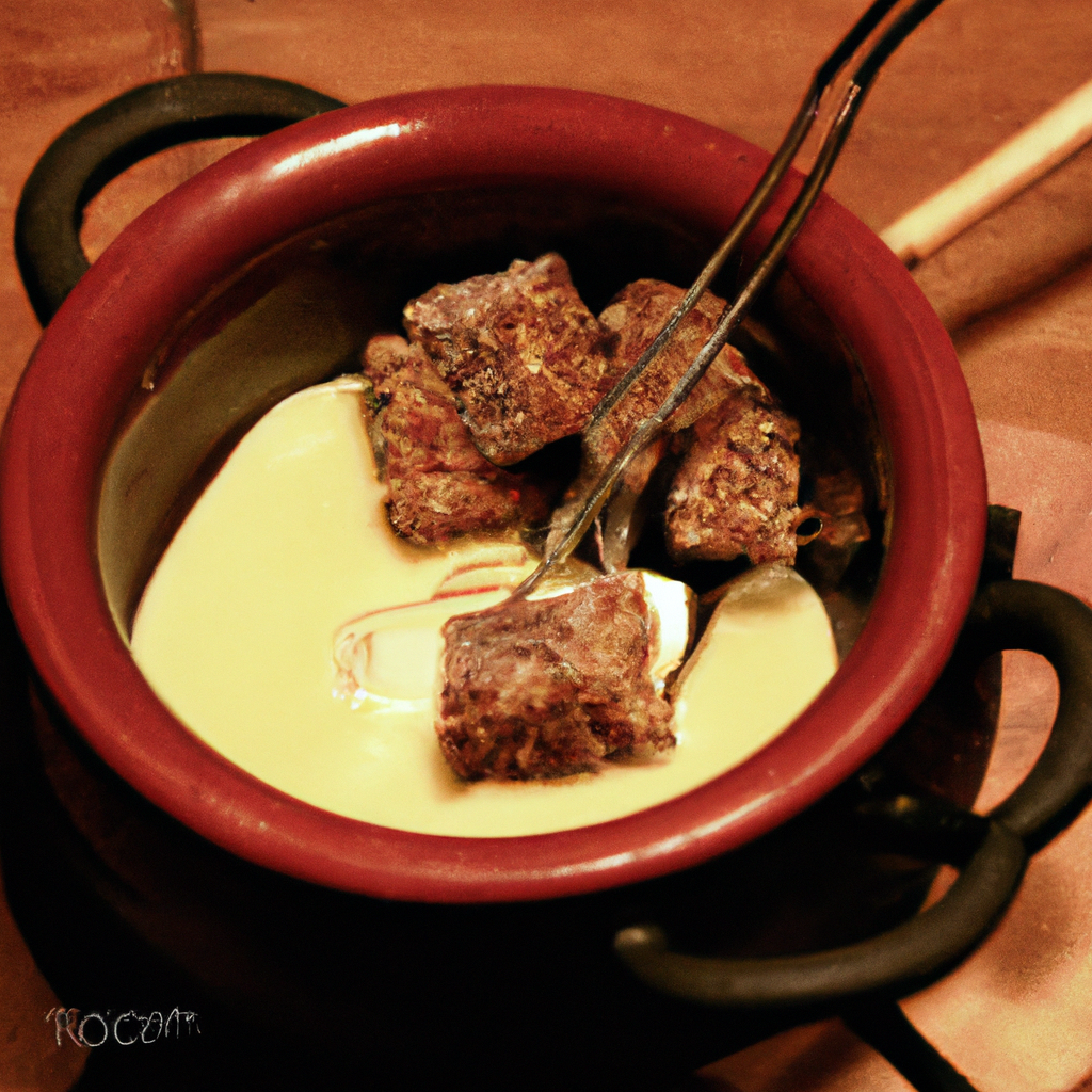 Rye Bread Cheese Fondue
