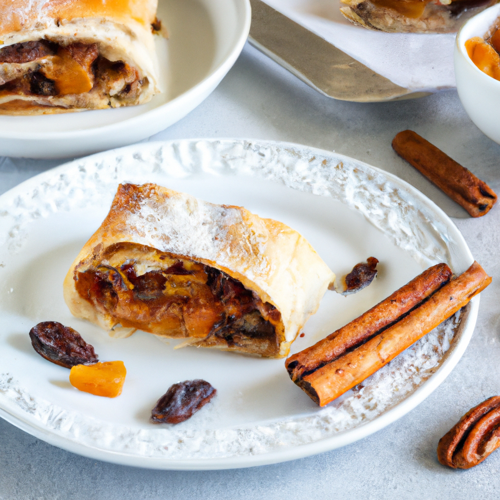 Apricot Pecan Butter Strudel