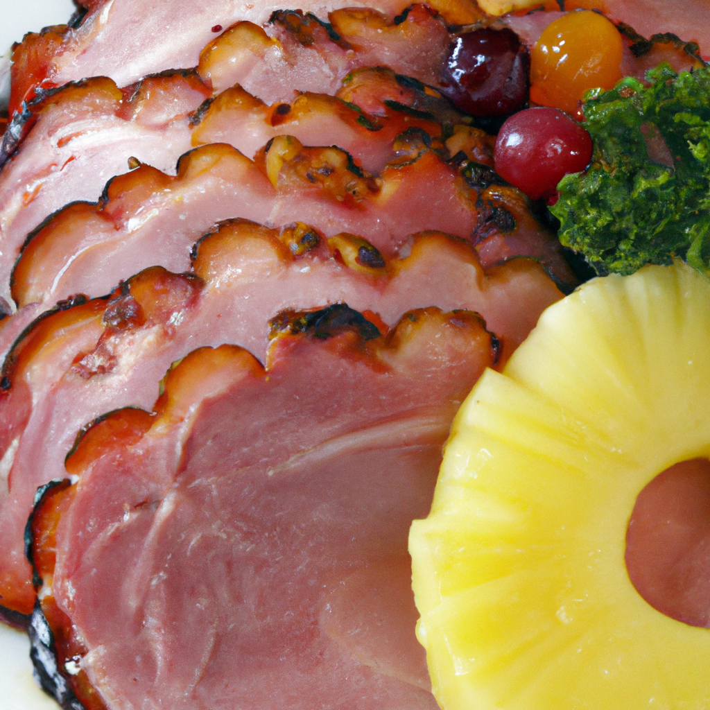 Glazed Ham With Pineapple Raisin Sauce
