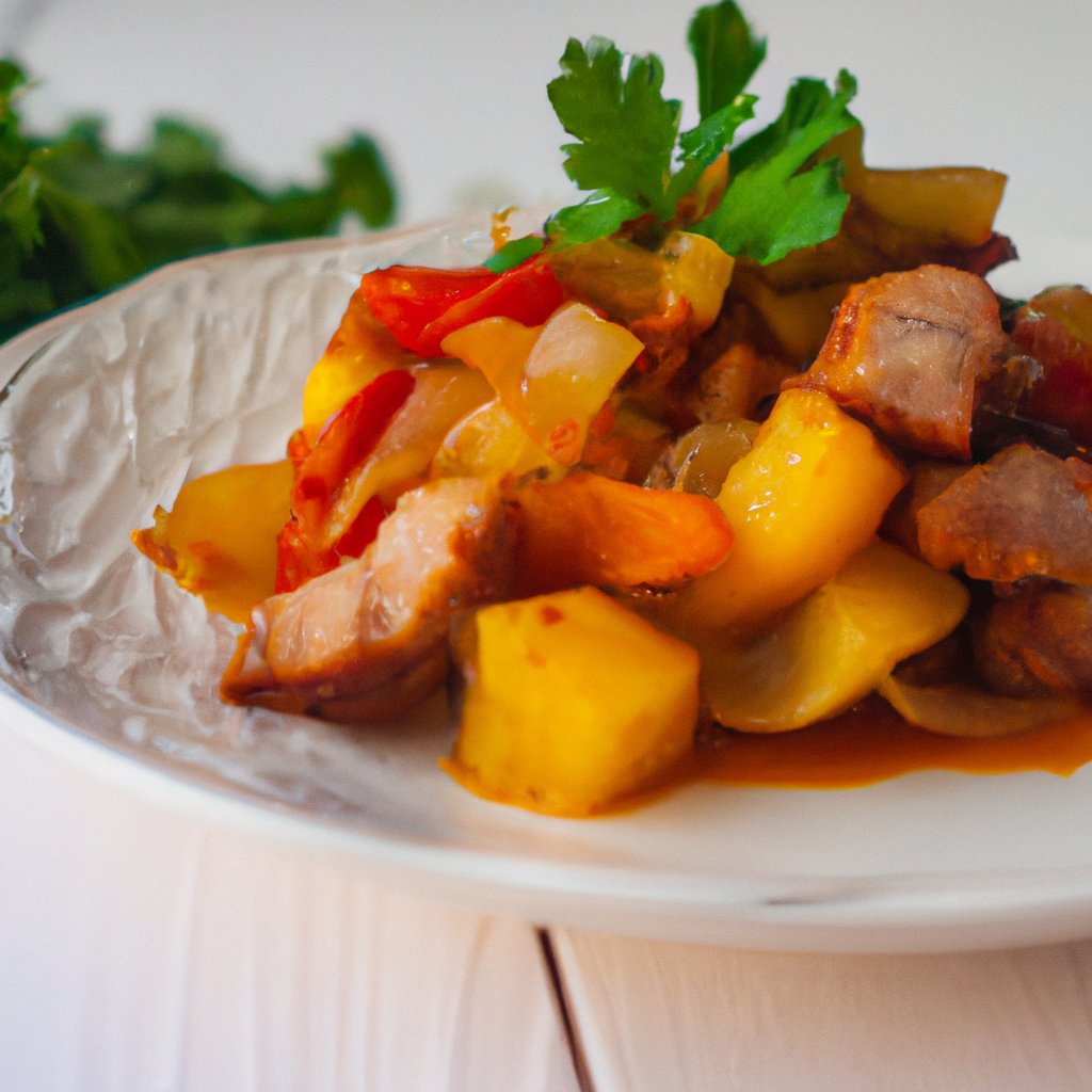 Peachy Pork Picante