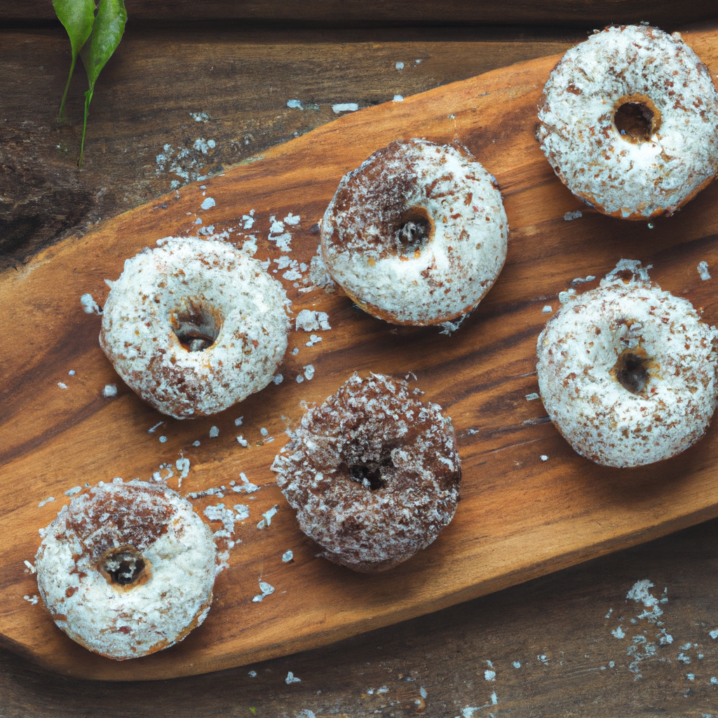 Vegan Chocolate And Coconut Mini Doughnuts