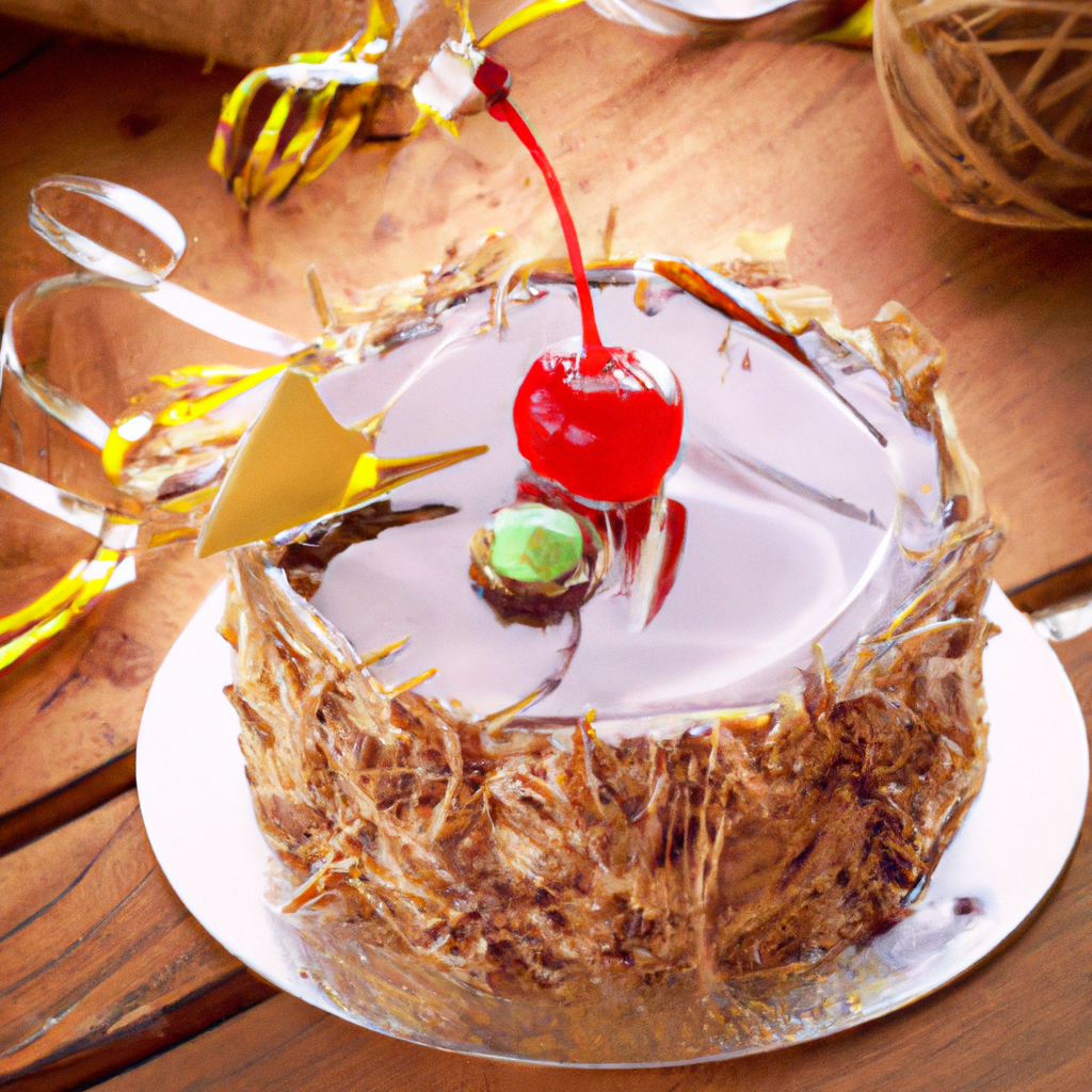 Chocolate Cherry Christmas Cake