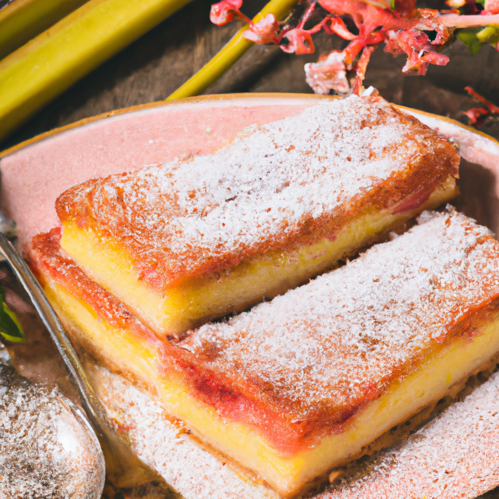 Rhubarb Custard Bars