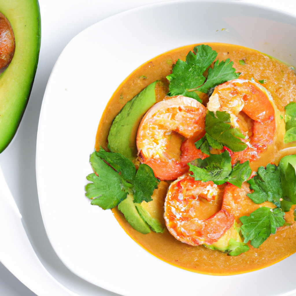 California Shrimp Curry On Avocado