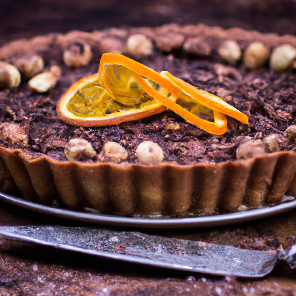 Chocolate Orange Hazelnut Tart