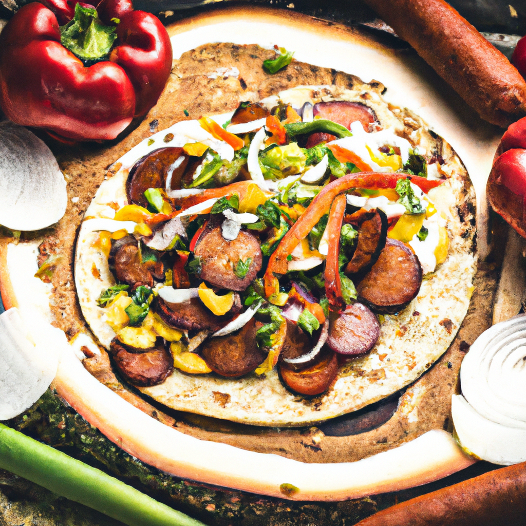 Grilled Kielbasa In A Flour Tortilla