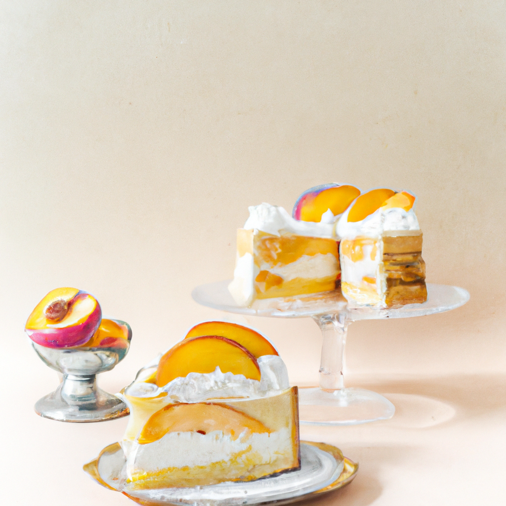 Peach Bavarian Cream Cake