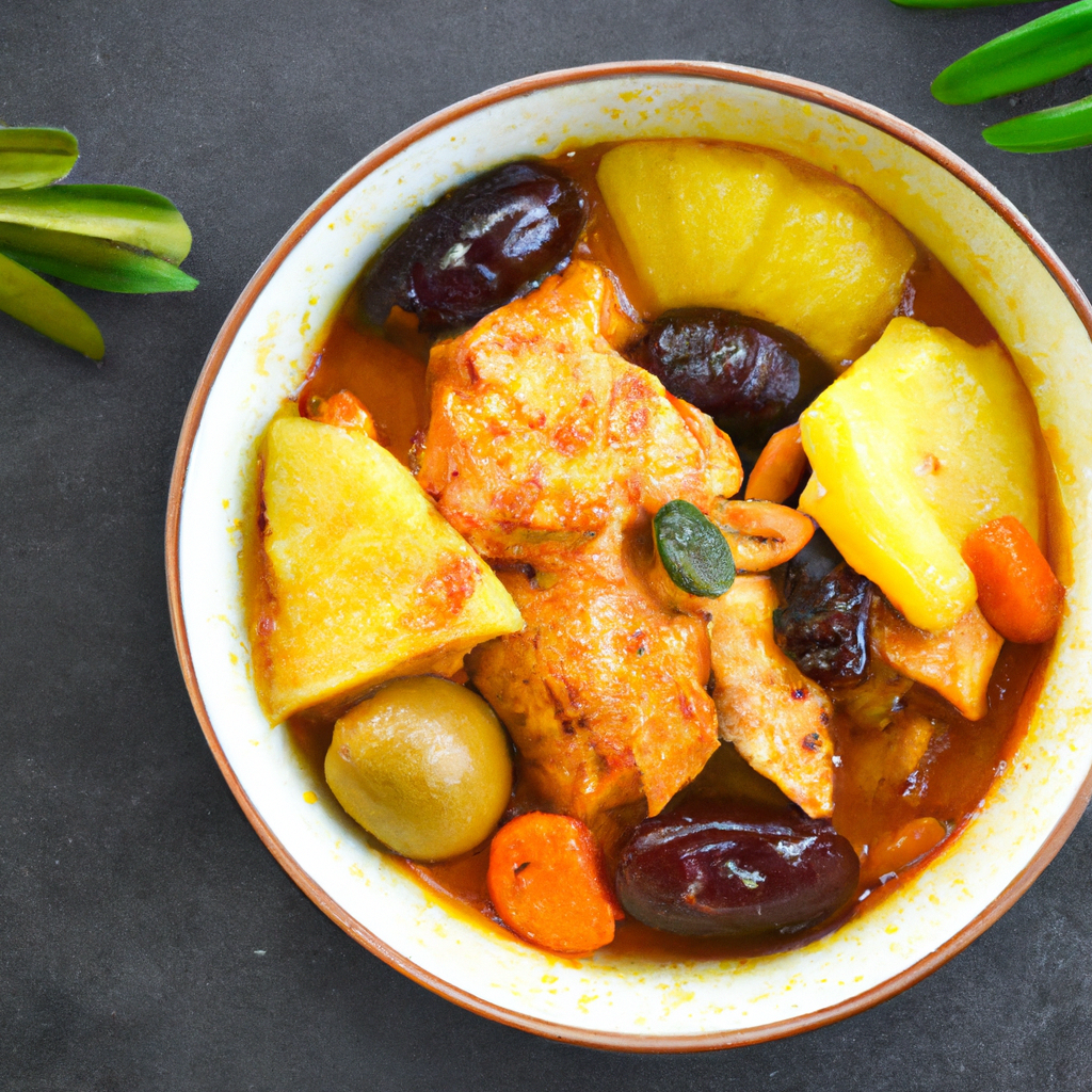 Chicken And Fruit Stew Tapado De Pollo