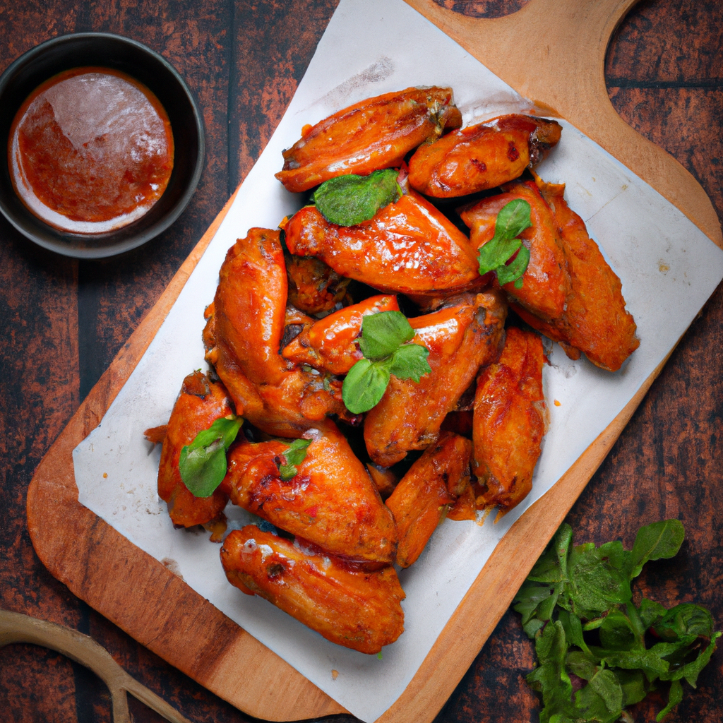 Beaujolais Glazed Chicken Wings