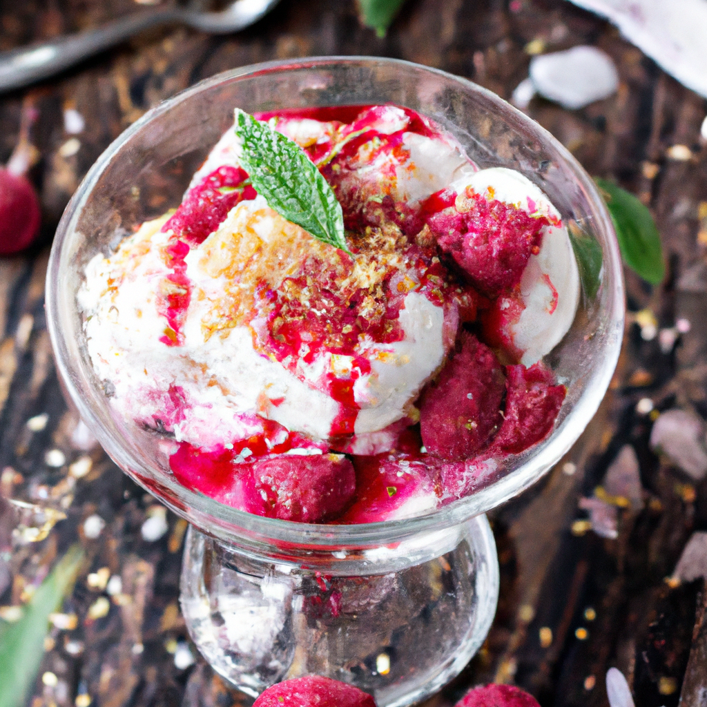 Raspberry Coconut Ice Cream Dessert