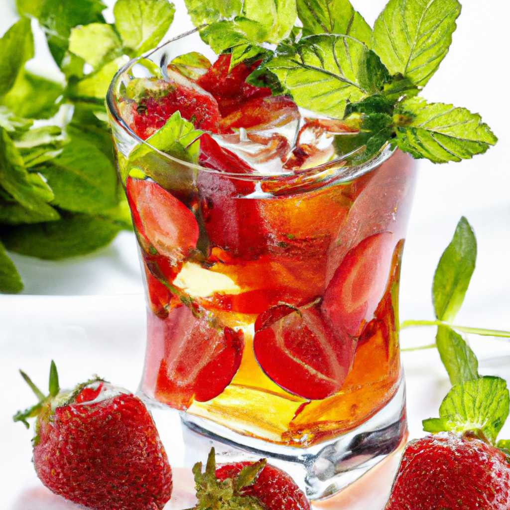Honey Strawberry Tea Cooler
