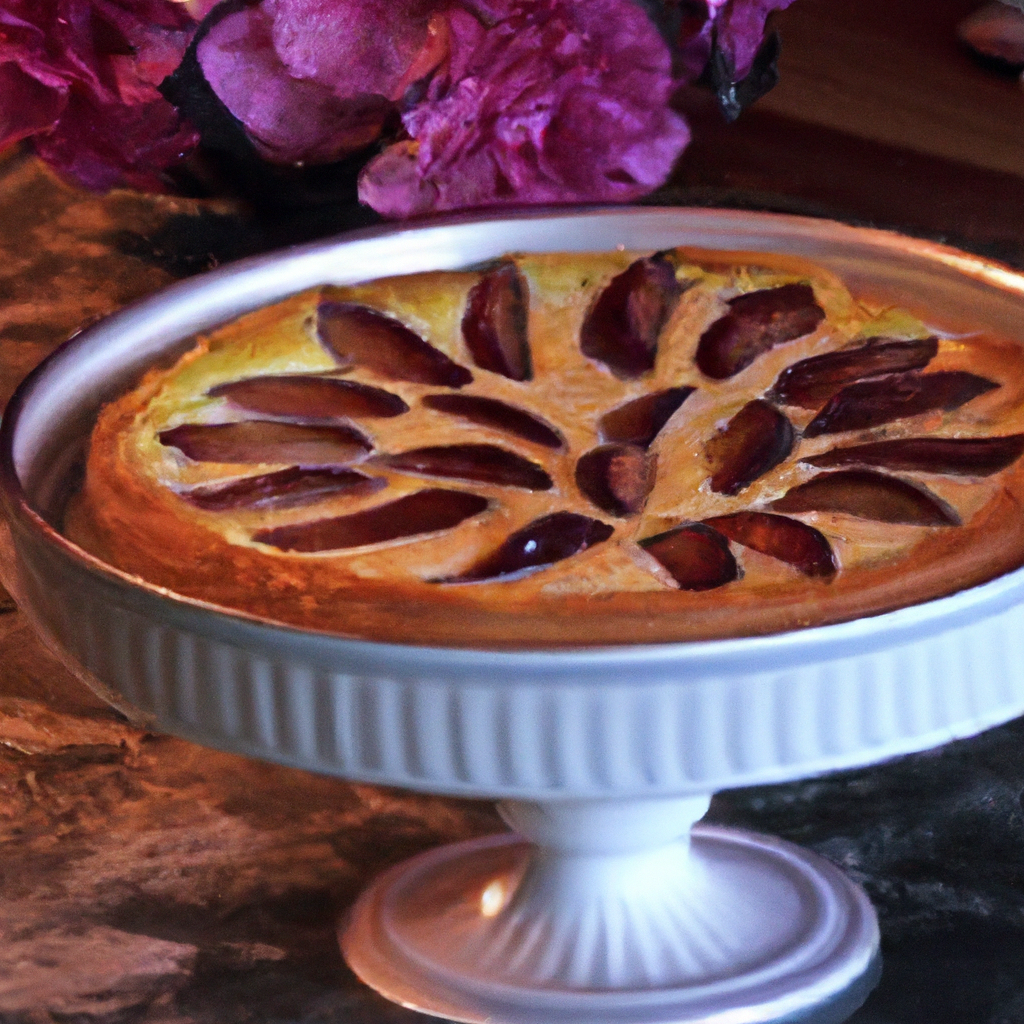 Canadian Mennonite Plum Custard Kuchen