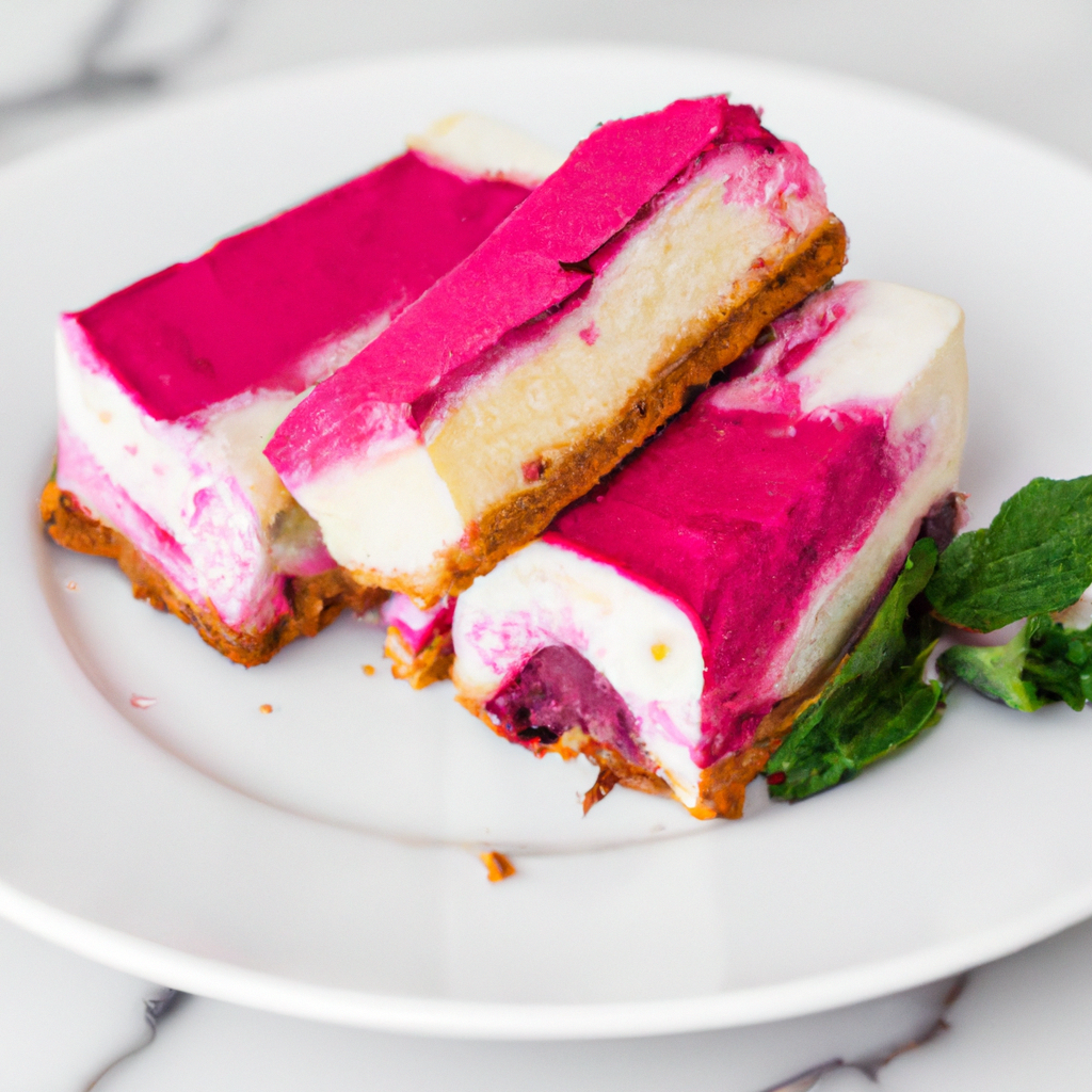 Frozen Raspberry Cream Squares