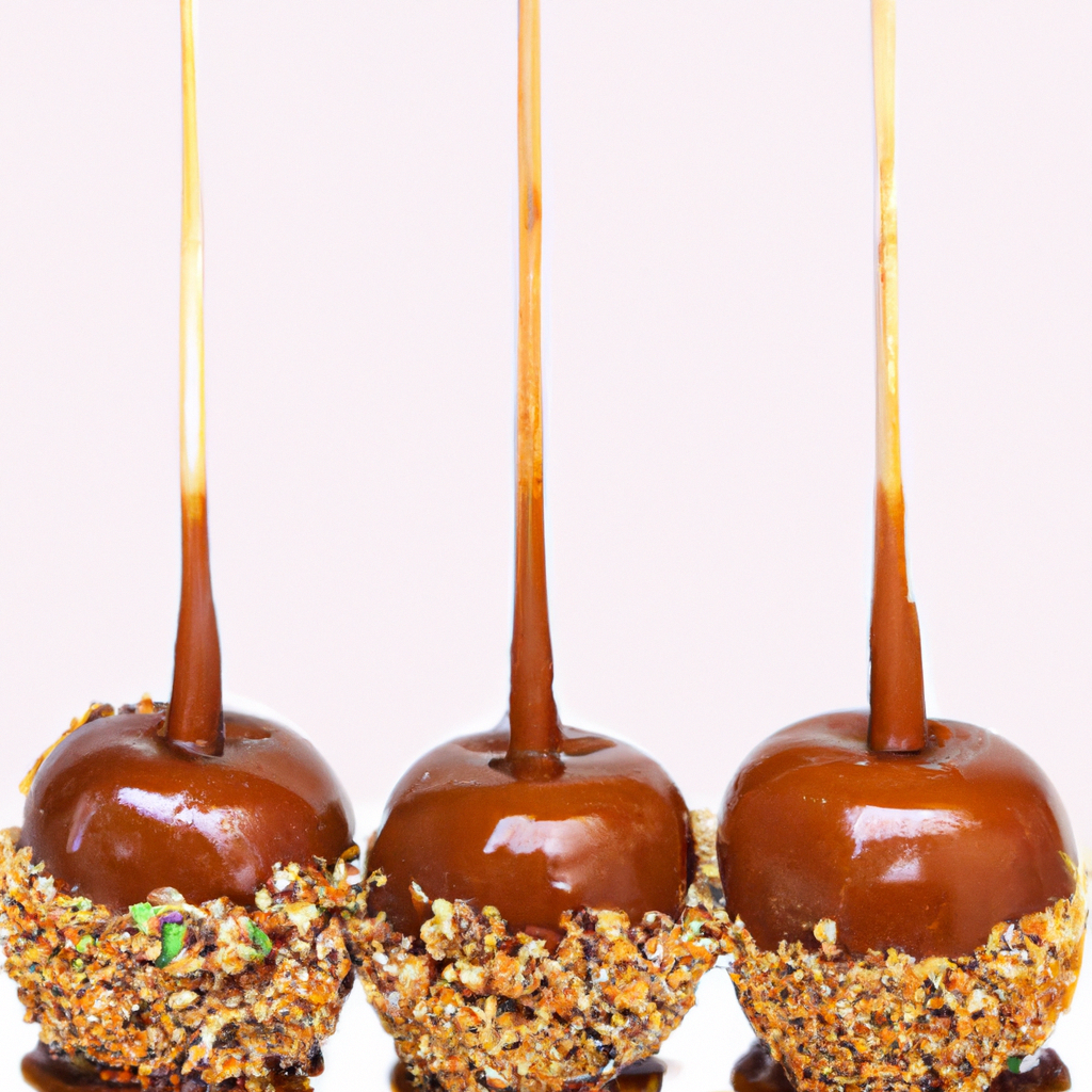 Caramel Chocolate Toffee Studded Apples