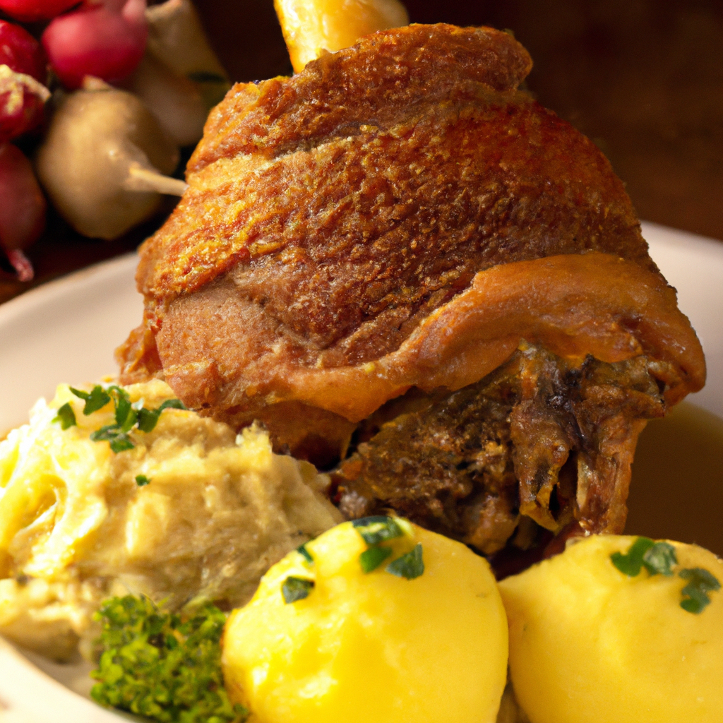 Gebratene Schweinshaxe