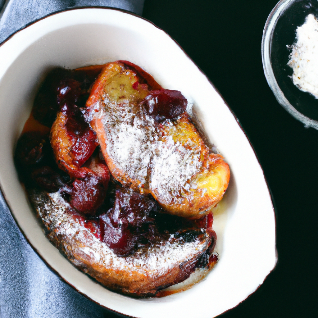 Baked French Toast With Cherry Topping