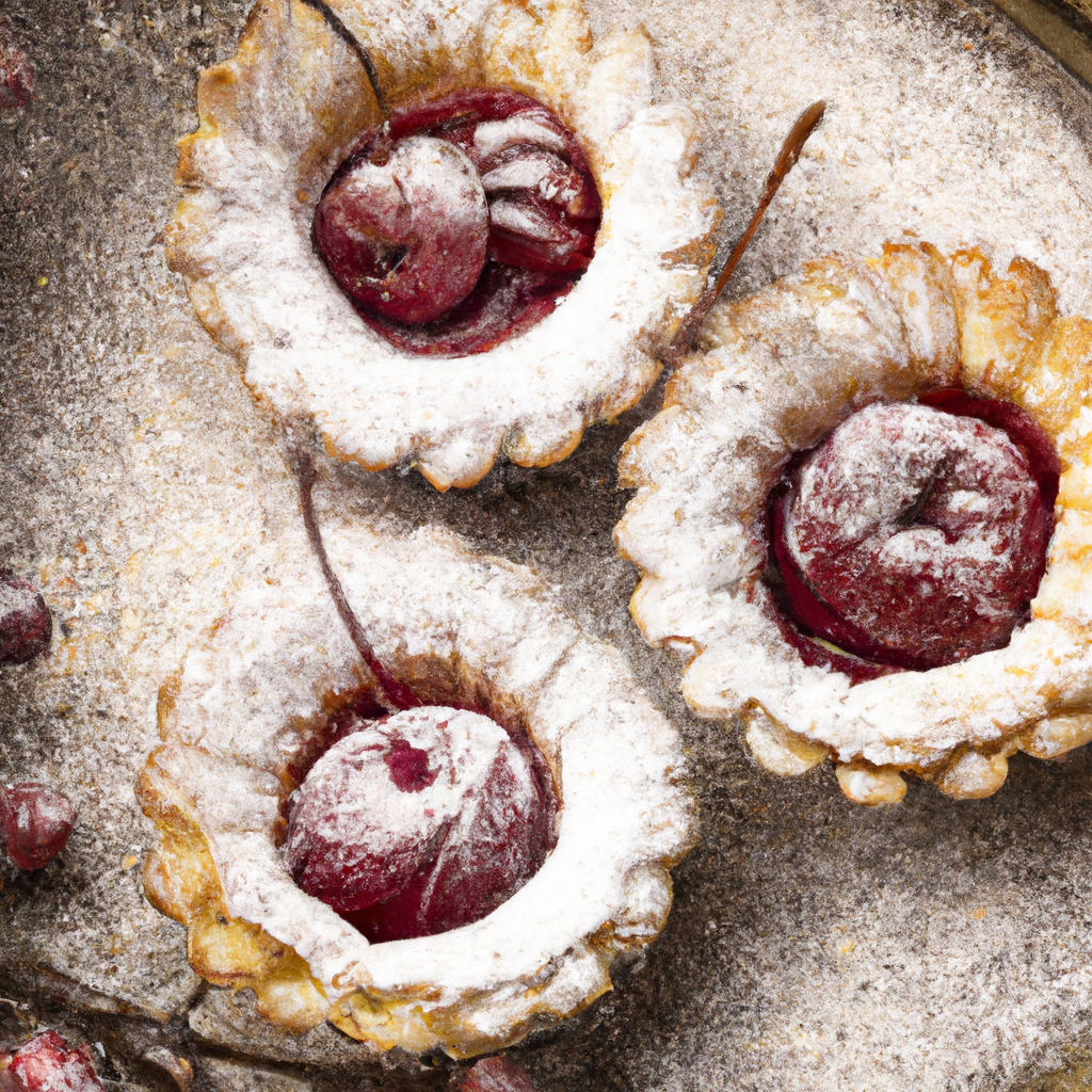 Kirsch Marzipan T&ouml;rtchen Cherry Marzipan Tarts