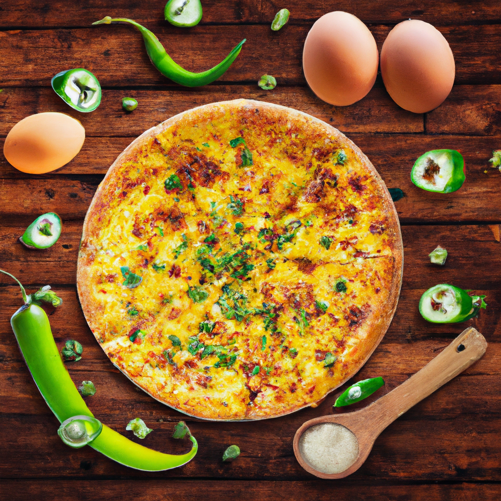 Cheesy Jalapeno And Egg Pizza