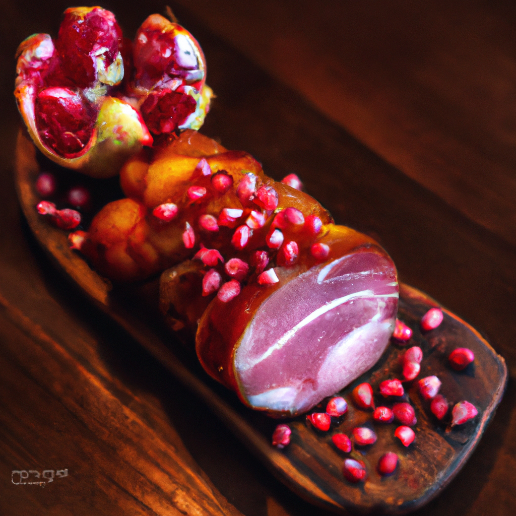 Maple Pomegranate Glazed Ham Recipe