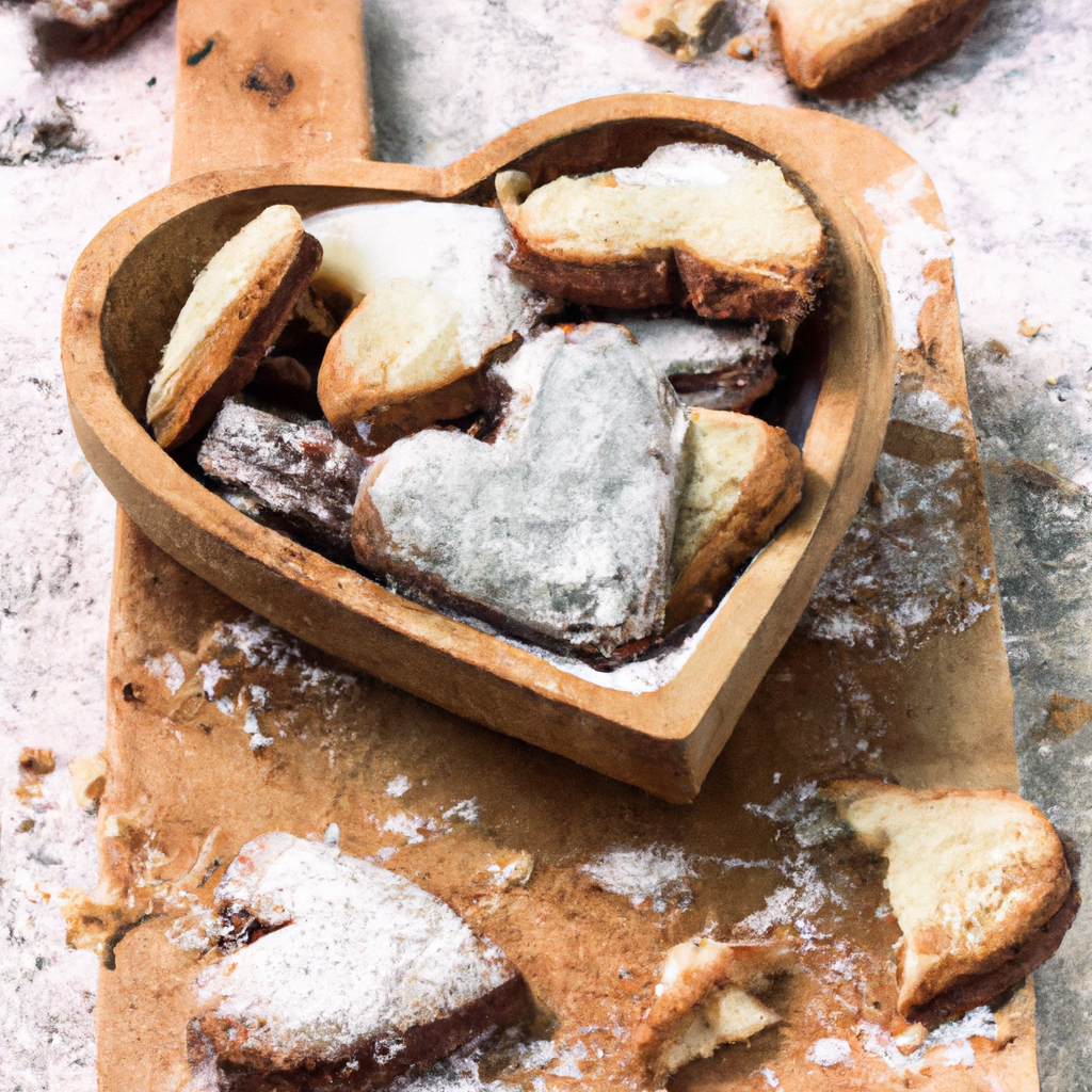 Mandelherzen Mit Schokoladenf&uuml;llung Almond Hearts With Chocolate Filling