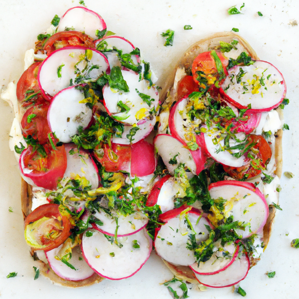 Garden Fresh Double Radish Tartine