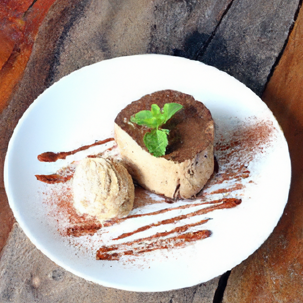 Raw Papaya Cake And Chocolate Ice Cream
