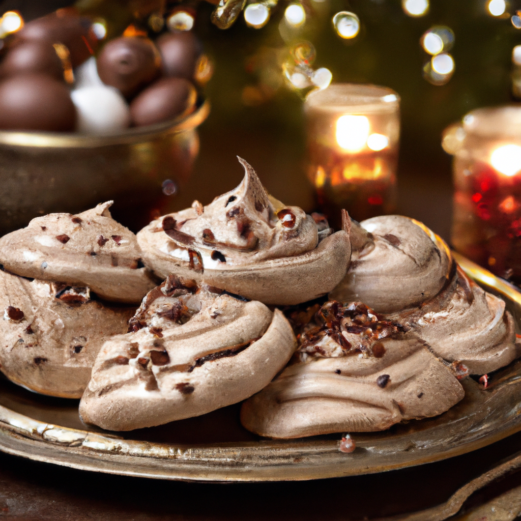 Schoko Baiser Pl&auml;tzchen Chocolate Meringue Cookies