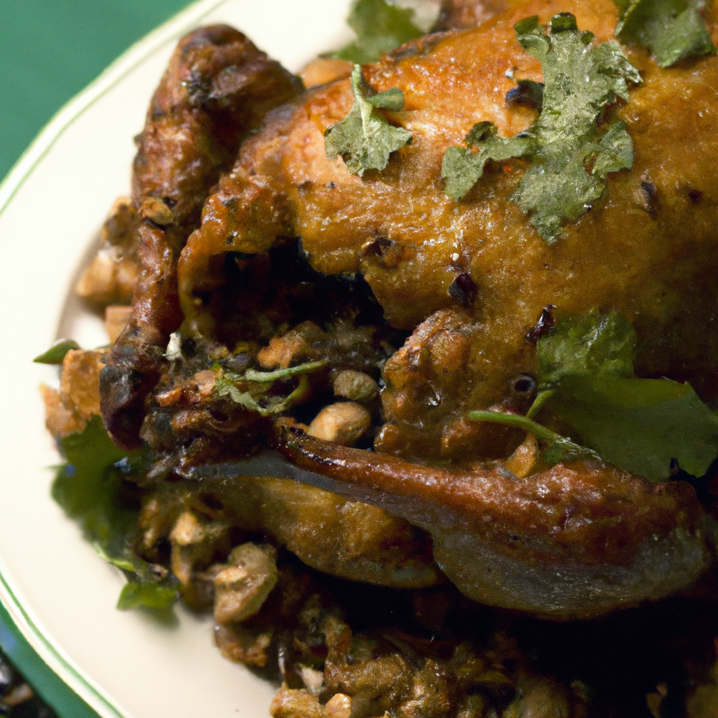 Apple Raisin Stuffed Cornish Game Hens