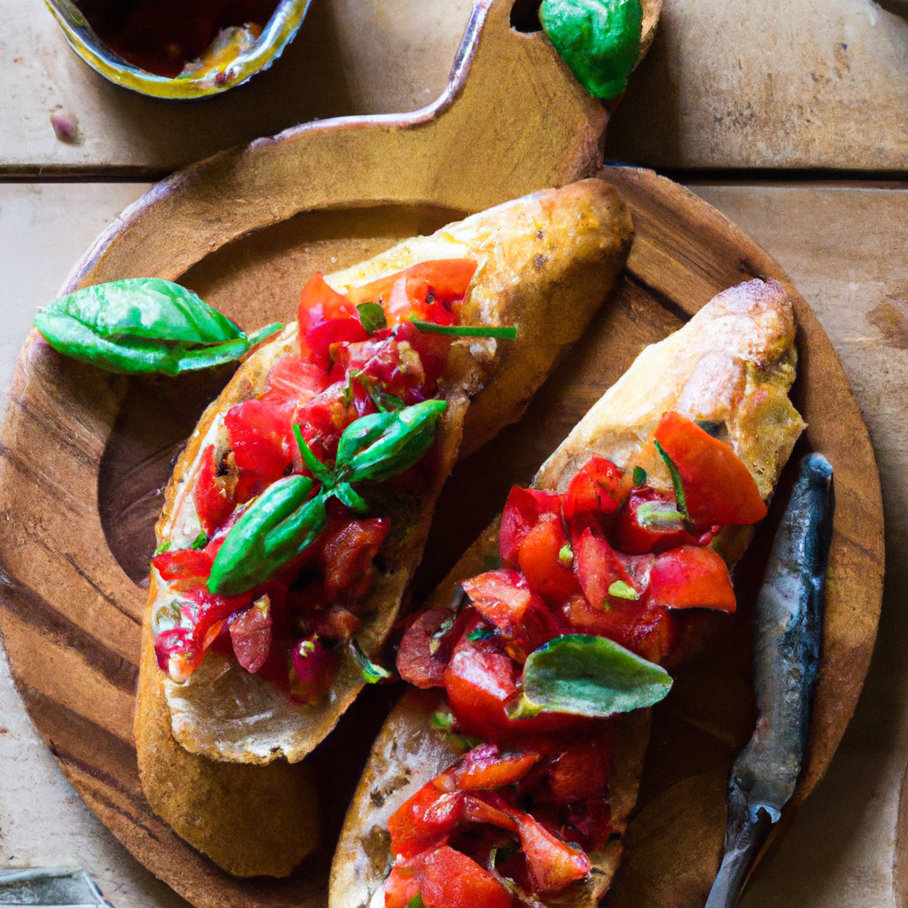 Fermented Tomato Basil Bruschetta