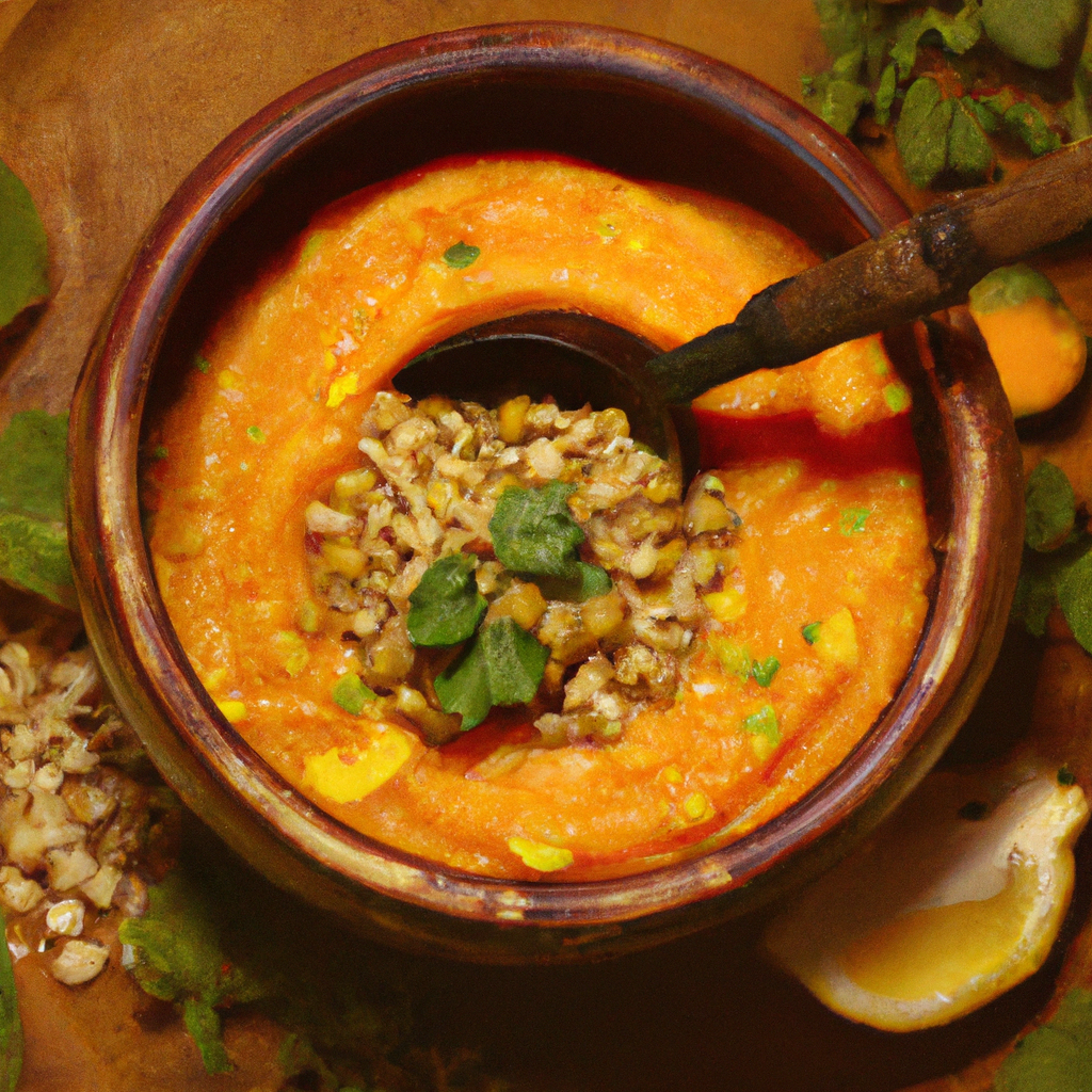 Pumpkin Wheat Berrie And Lentil Soup