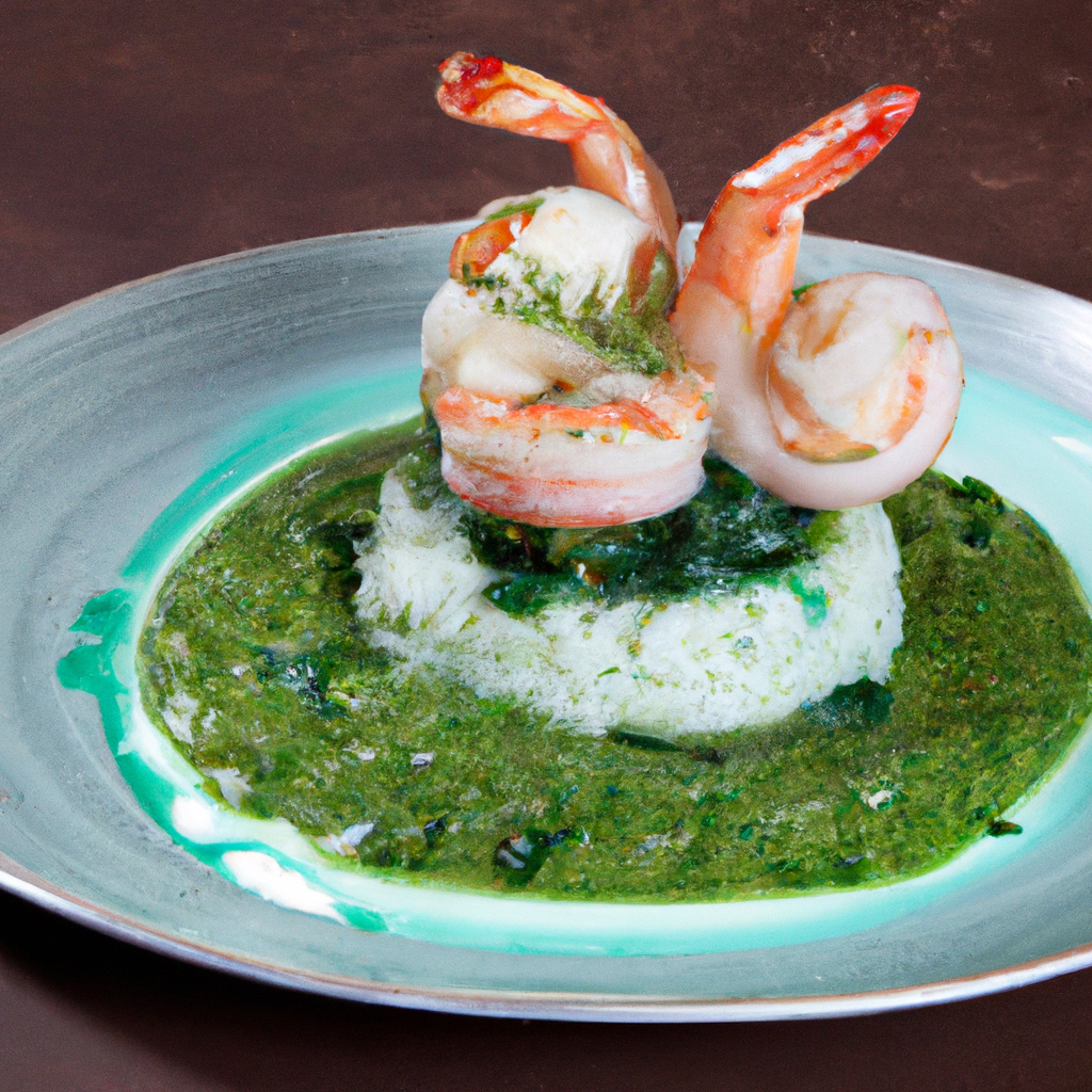 Shrimp Newburg With Green Rice Ring