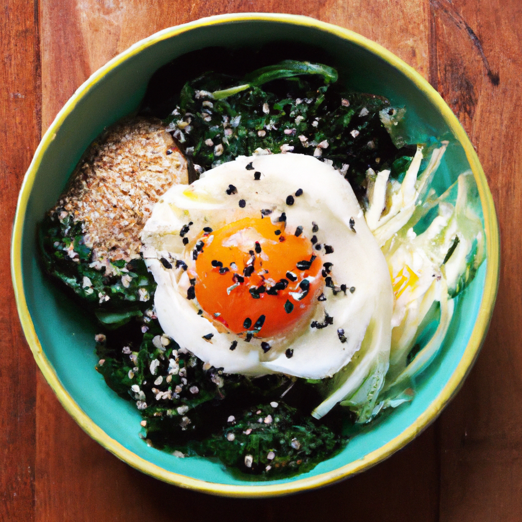Bibimbap With Garlic Spinach