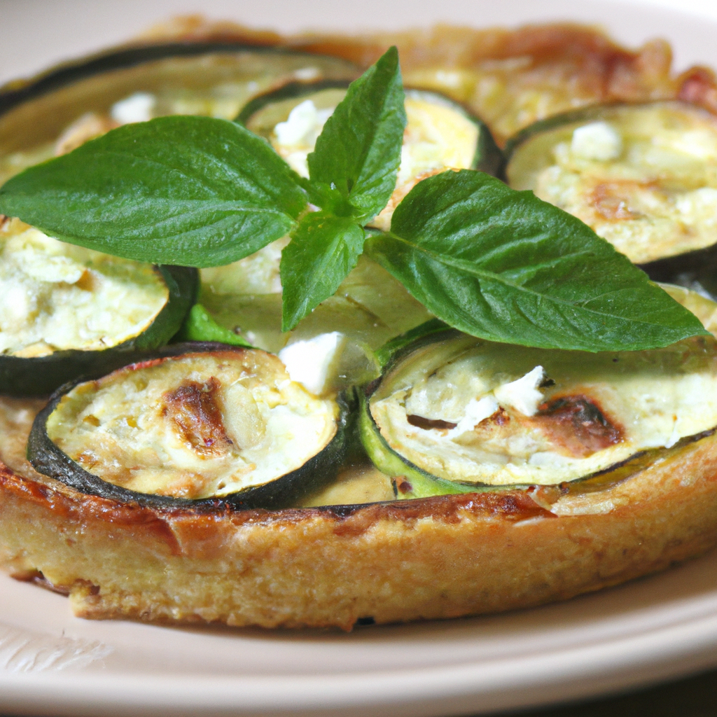 Grilled Zucchini And Feta Tart