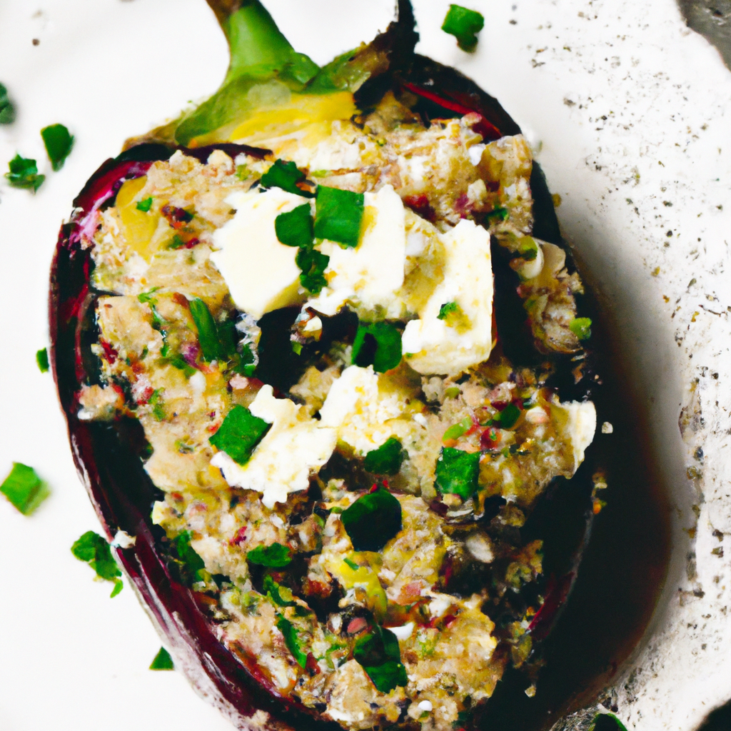Stuffed Eggplant With Quinoa And Feta