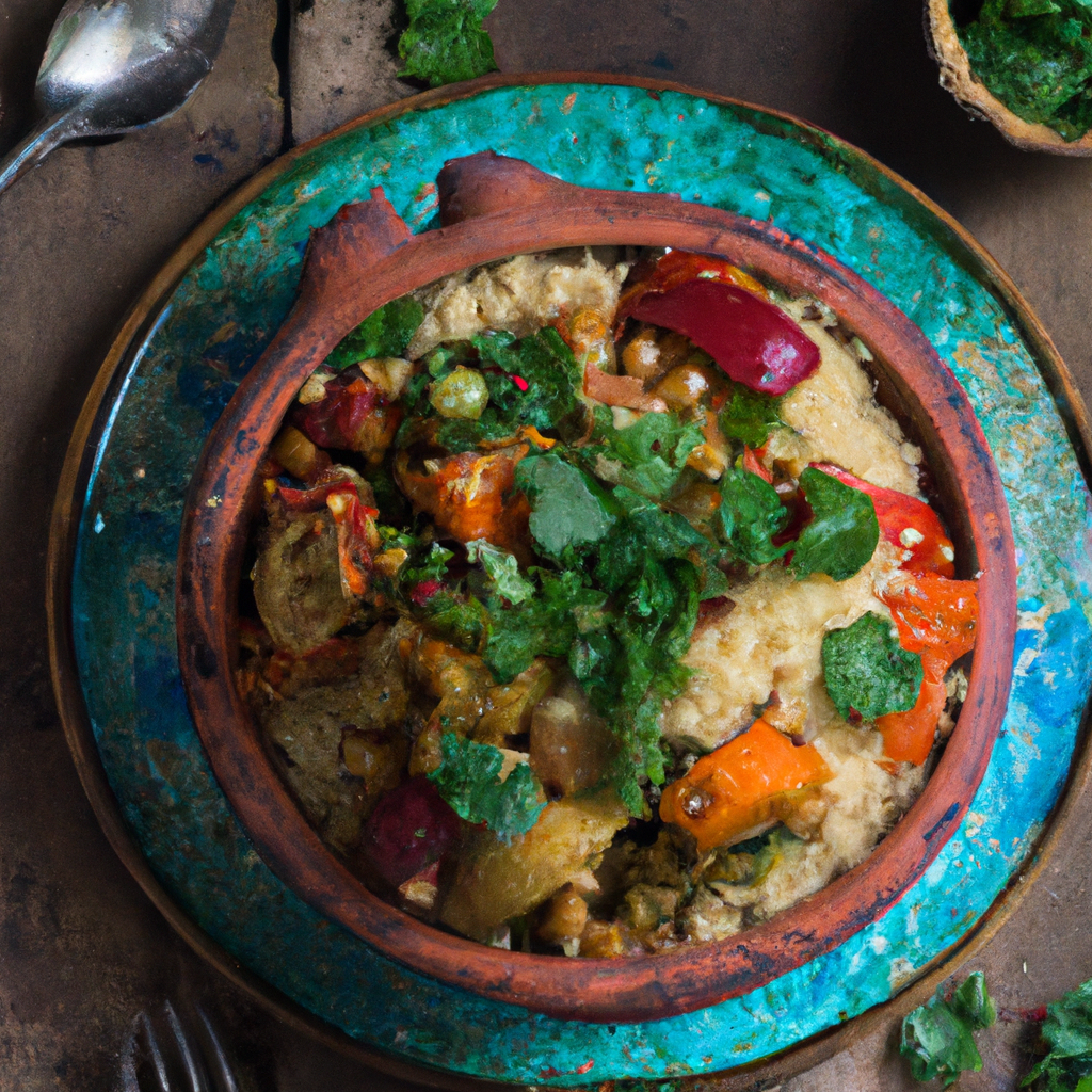 Vegetarian Moroccan Tagine With Couscous And Vegetables