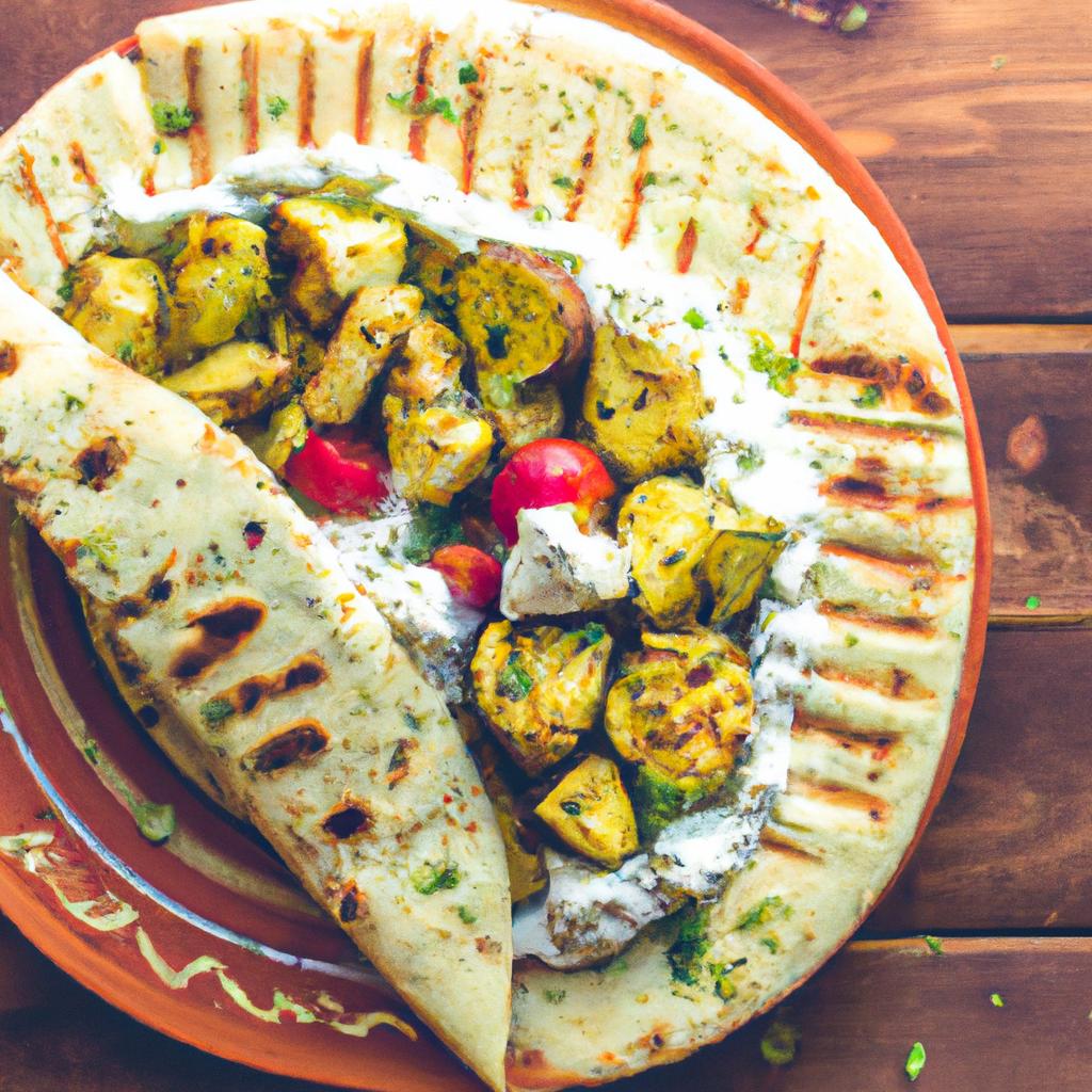 Roasted Vegetable And Feta Stuffed Pita