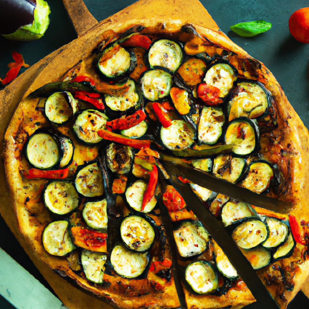Grilled Vegetable And Mozzarella Pizza