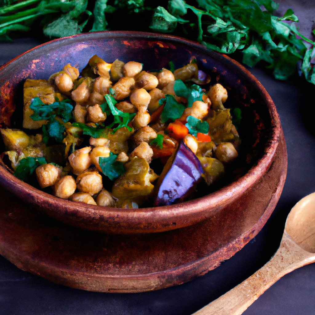 Moroccan Eggplant And Chickpea Stew