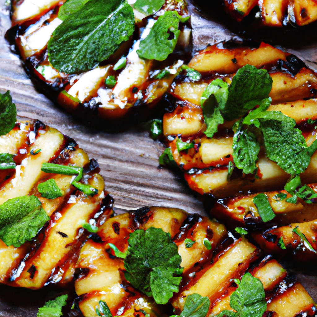 Grilled Pineapple With Rum Sauce