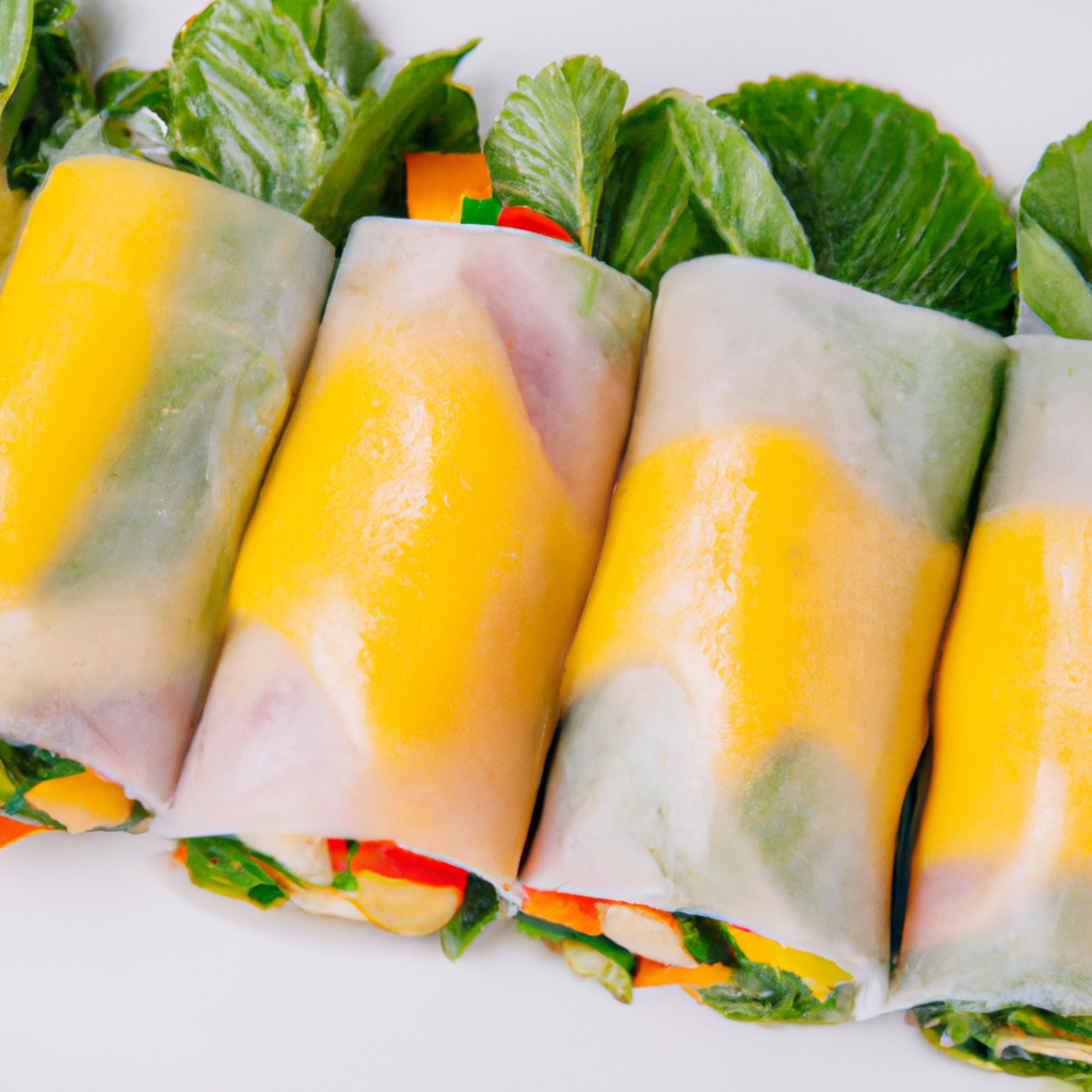 Vietnamese Rice Paper Rolls With Tofu And Mango