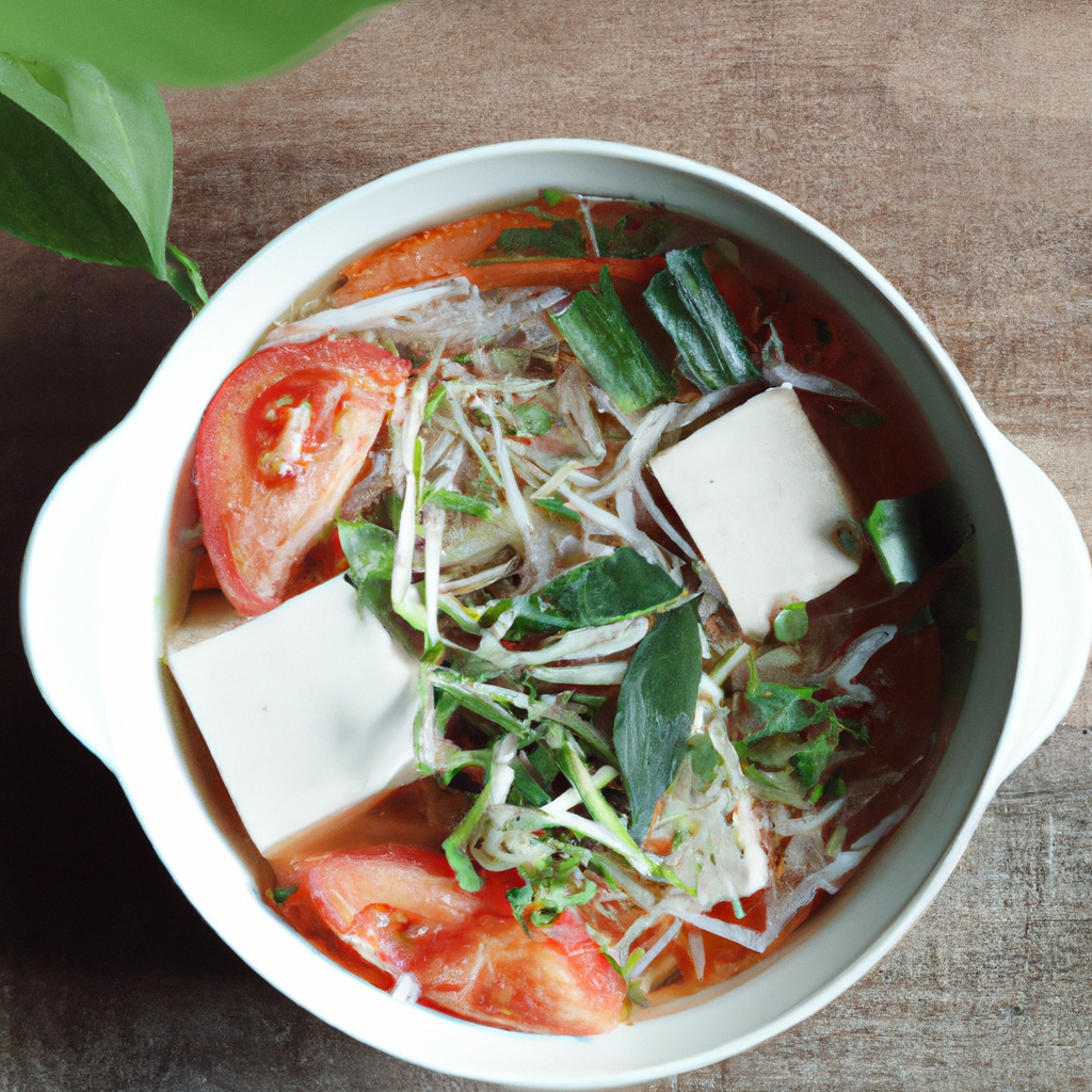 Tofu And Tomato Noodle Soup