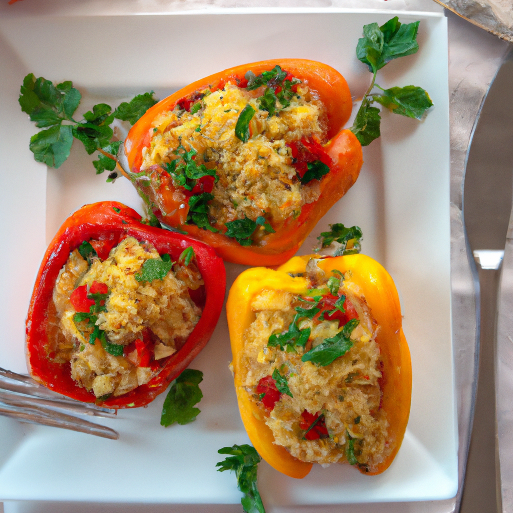 Couscous And Olive Stuffed Peppers