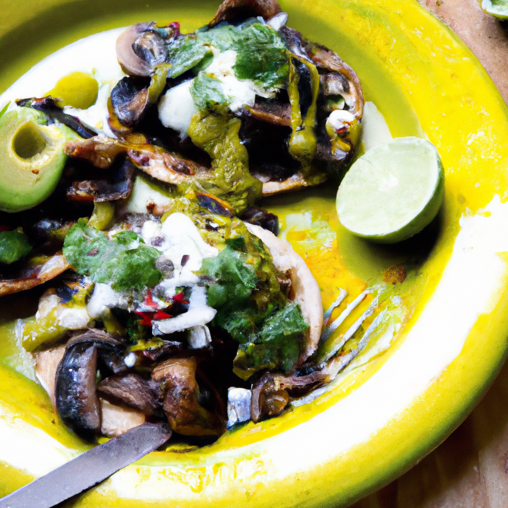 Mushroom And Poblano Tostadas