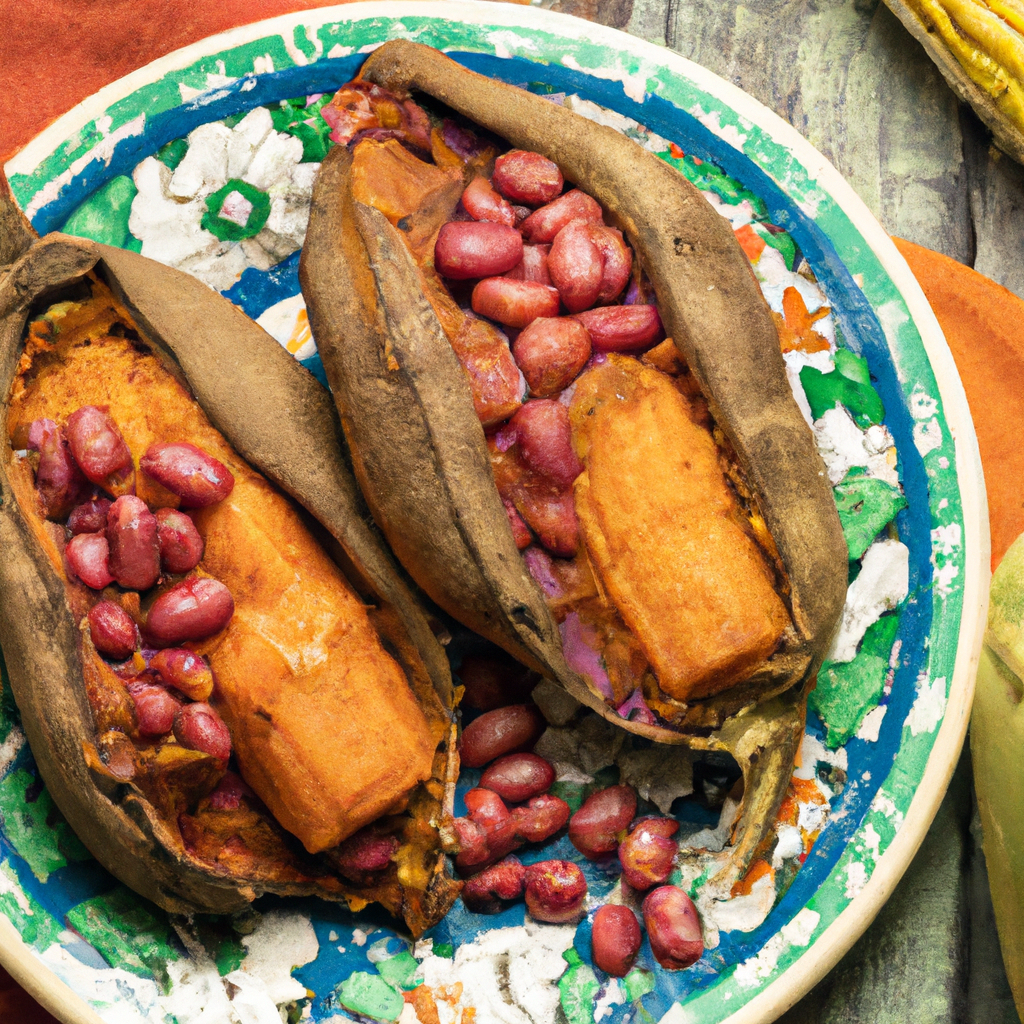 Peruvian Style Stuffed Sweet Potatoes