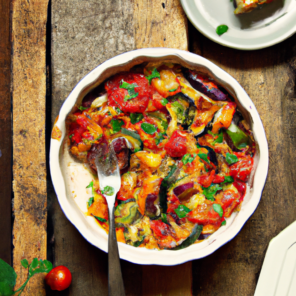 Roasted Vegetable And Feta Bake