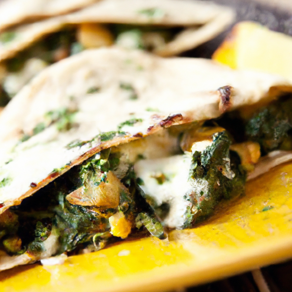 Spinach And Mushroom Quesadillas