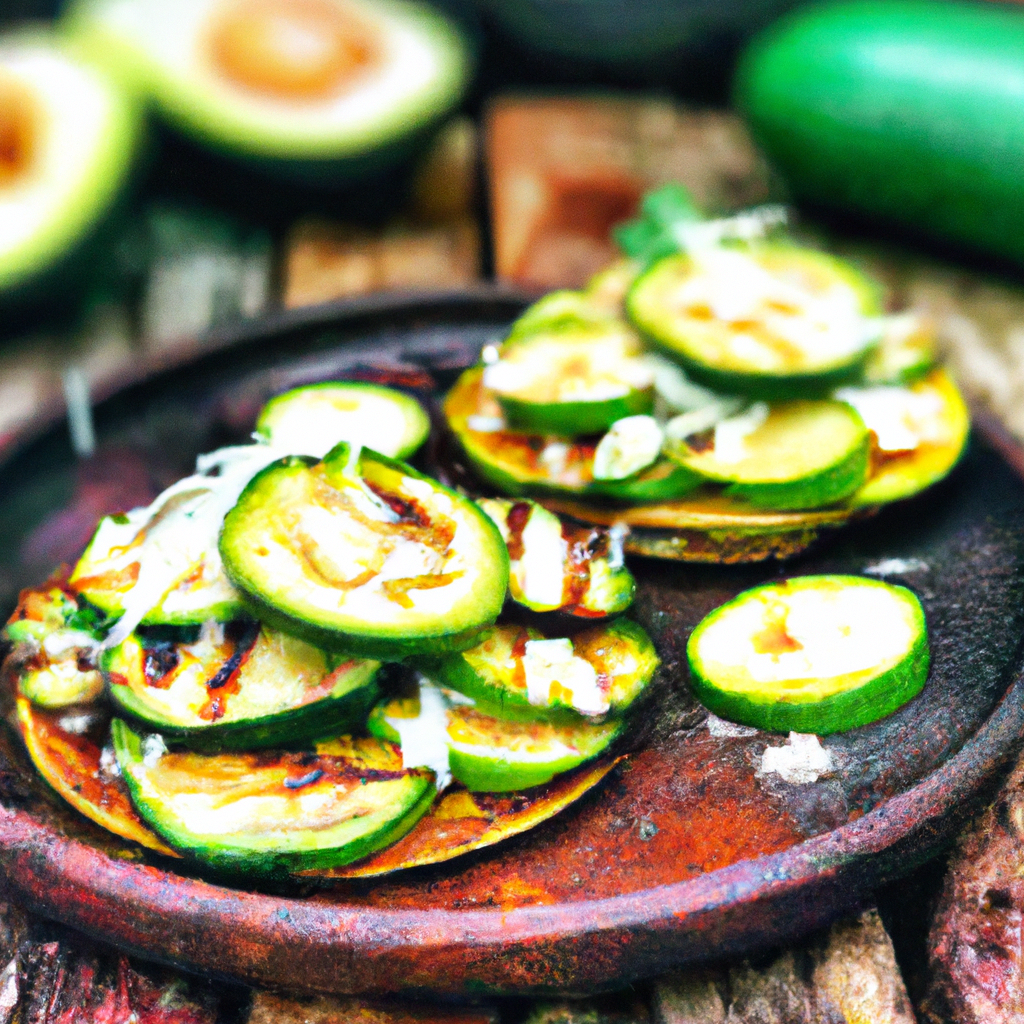 Grilled Zucchini And Avocado Tostadas